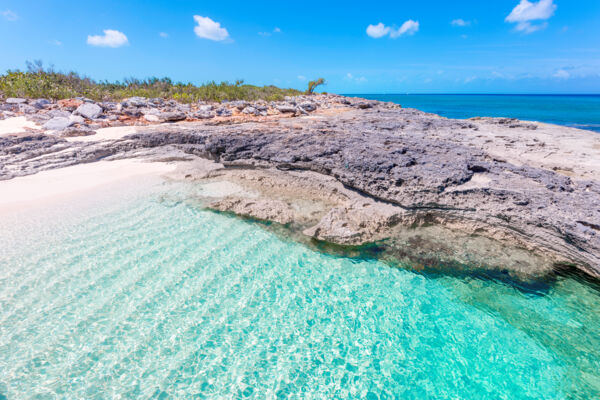 Secluded beach in Turks and Caicos