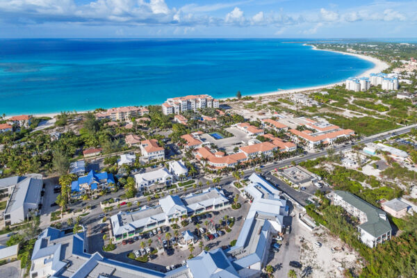 Aerial view of the Grace Bay region in the Turks and Caicos