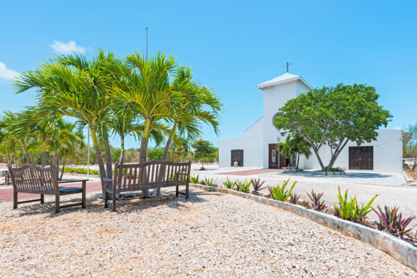 The grounds at the St. Monica Anglican Church in Downtown Providenciales