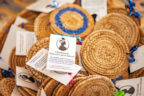 Stack of handmade Turks and Caicos coasters.