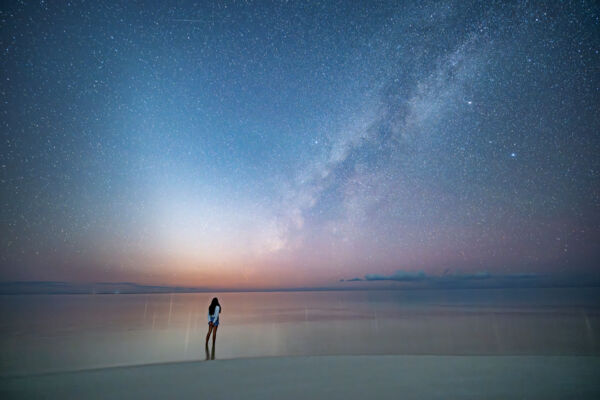 Stars at a remote beach on Providenciales