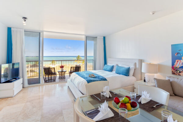 Interior of suite at East Bay Resort on South Caicos