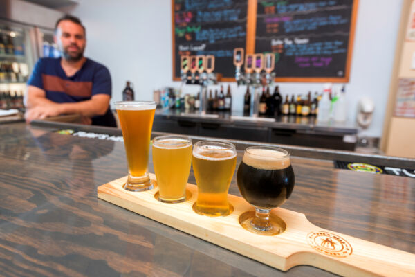 Assortment of craft beers at the Turks Head Brewery on Providenciales