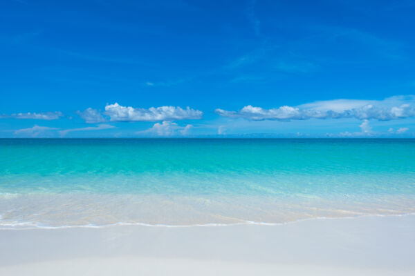 vynikající Pláž Grace Bay v Turks a Caicos