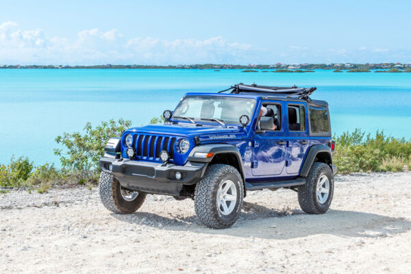 Rental jeep in Turks and Caicos