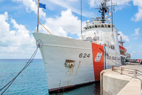 US Coast Guard cutter Dauntless in the Turks and Caicos