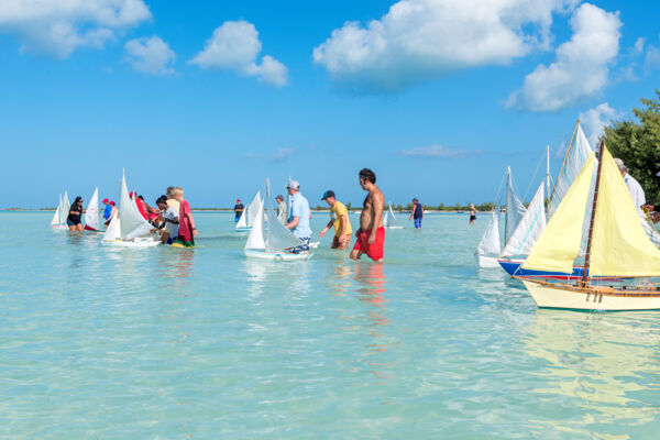 Valentine's Day Cup sailboat race at Bambarra Beach on Middle Caicos