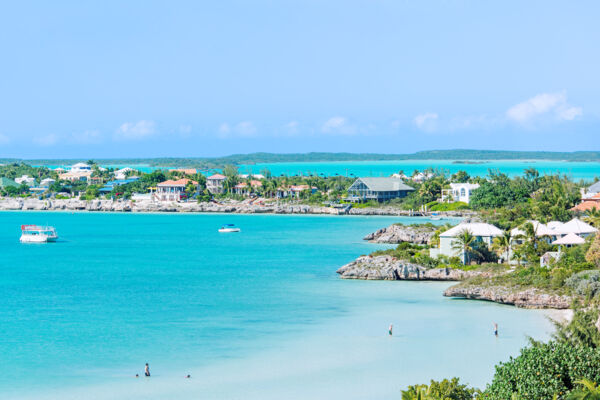 Sapodilla Bay and Chalk Sound in the Turks and Caicos