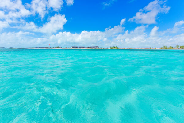 Turquoise ocean water off East Bay