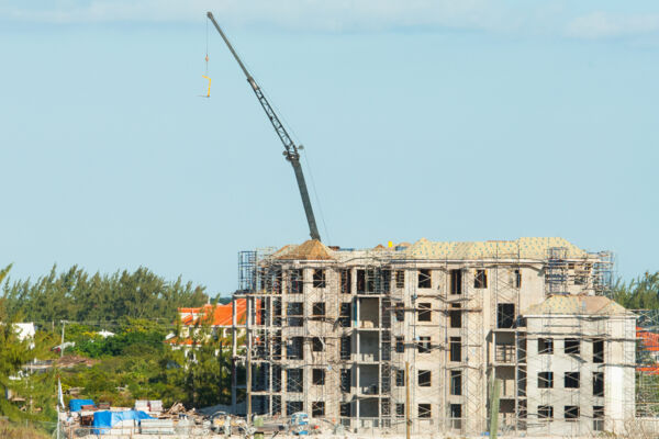 Resort under construction in the Turks and Caicos