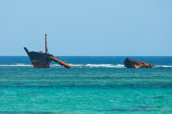 The River Arc shipwreck in the Turks and Caicos