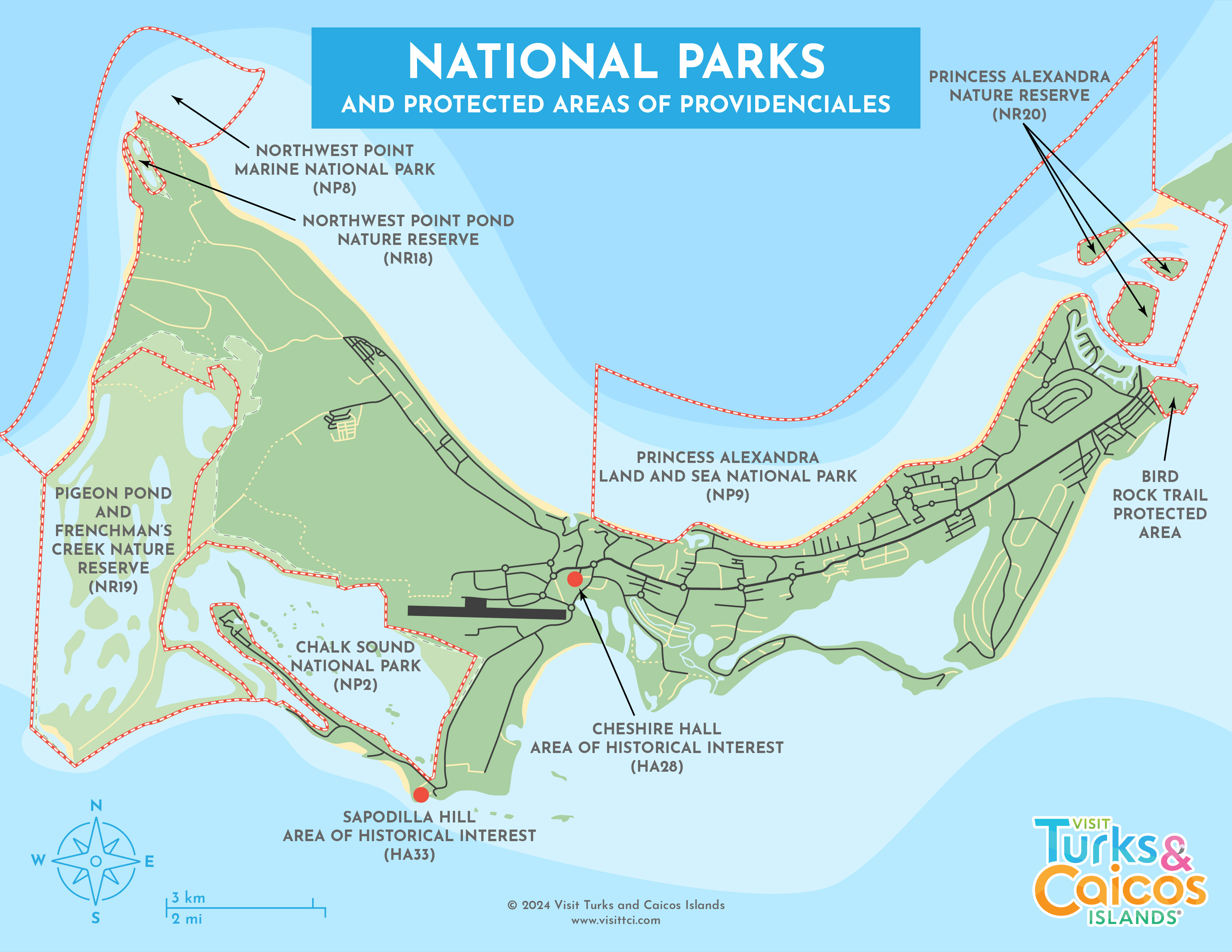 providenciales tourist map