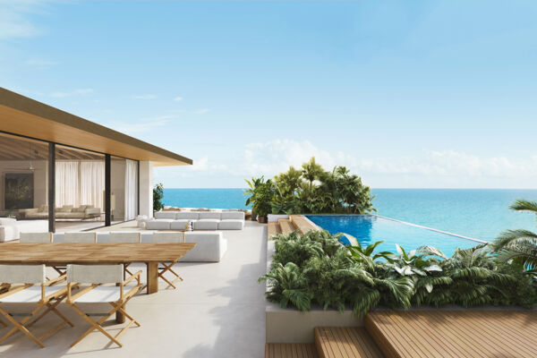 Rendering of a villa overlooking the Caicos Banks in Turks and Caicos.