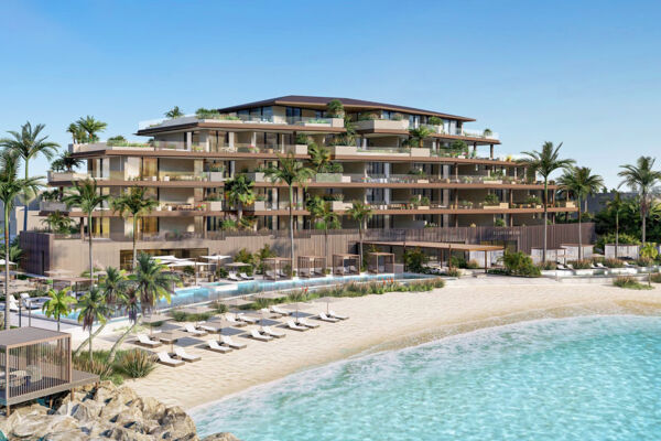 The beach and oceanfront units at Arc at South Bank (rendering).