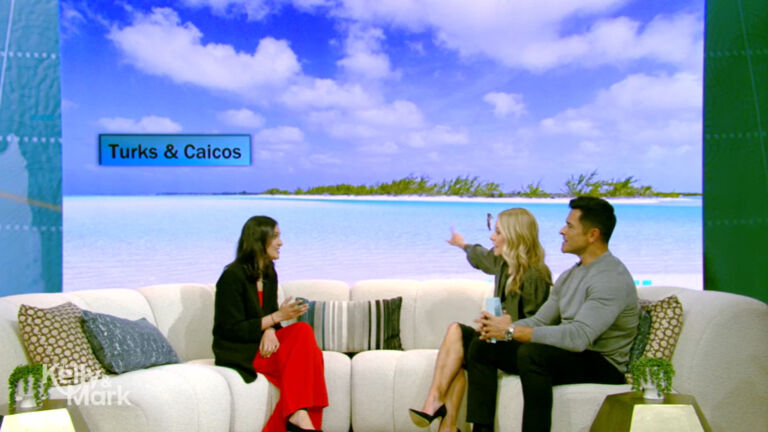 Screengrab of a Turks and Caicos feature on Live with Kelly and Mark. February 4 2025. 