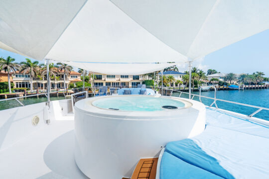 Super yacht Two Seas' hot tub. 