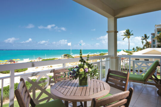 Beachfront balcony