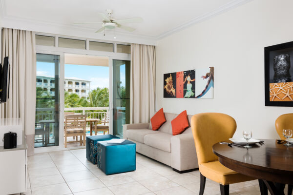 Aerial view of Alexandra Resort and Grace Bay Beach