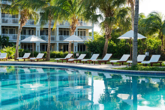 Pool and loungers at Alexandra Resort