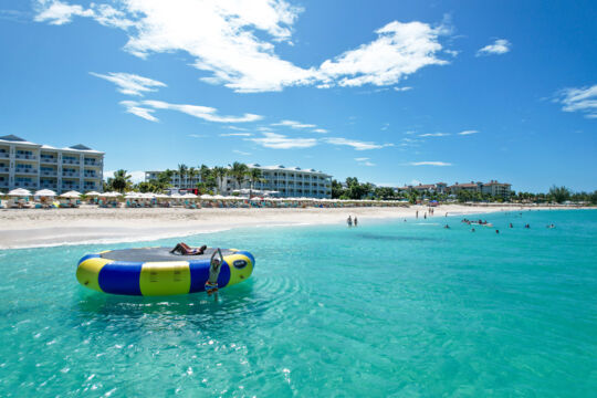 Water trampoline on Grace Bay Beach