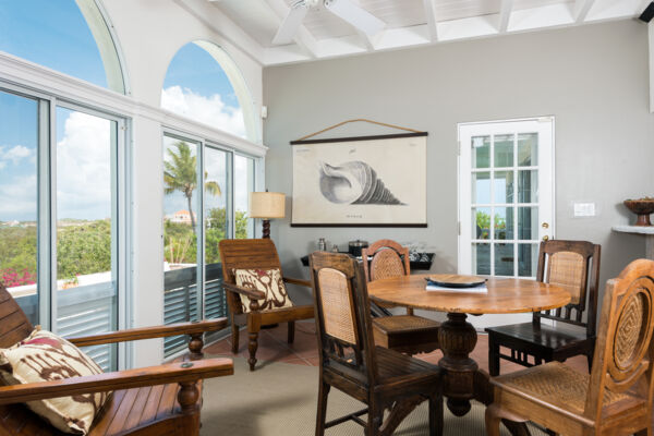 Living room in Caribbean villa