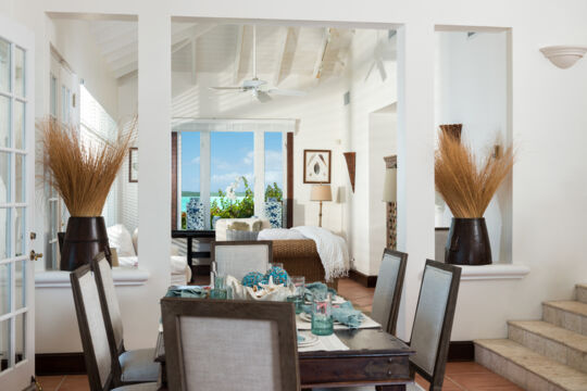 Dining table in a villa