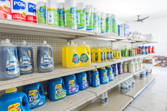 Cleaning supplies for sale in Al's Grocery