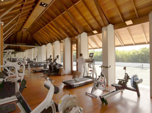 Fitness center interior at Amanyara