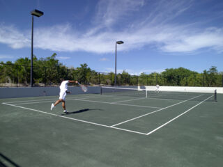 Tennis courts at Amanyara