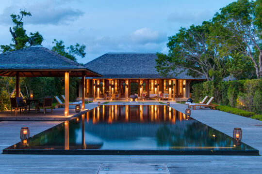 Exterior of the four bedroom Tranquility Villa at Amanyara resort