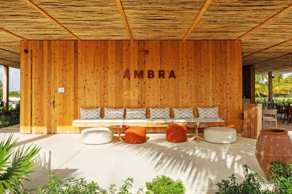 Waiting area at a restaurant.