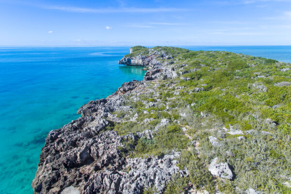 West Harbour Bluff in the Frenchman's Creek and Pigeon Pond Nature Reserve in the Turks and Caicos