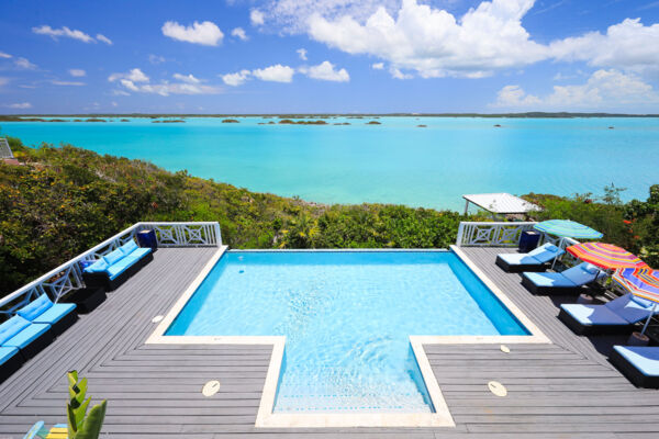 Pool on Chalk Sound lagoon