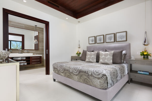 King bed in a luxury villa
