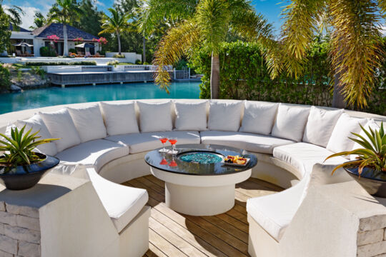 Chaise lounger on a terrace