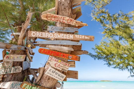 Direction sign at Bambarra Beach