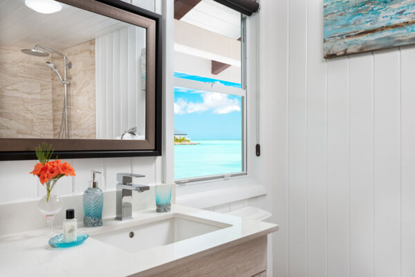 Bathroom with large bathtub