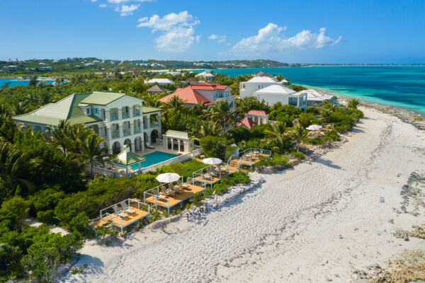 Aerial view of Turtle Cove, Providenciales