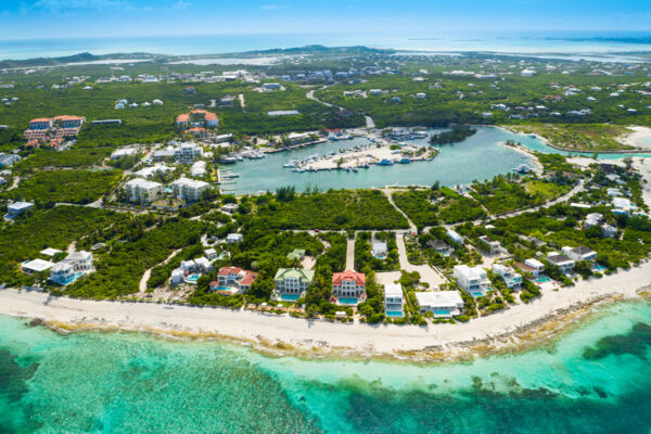 Aerial view of Turtle Cove, Providenciales