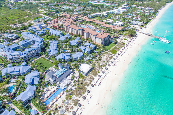 Aerial photo of the all-inclusive Beaches Turks and Caicos resort