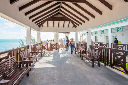 Ferry waiting area at Bellefield Landing