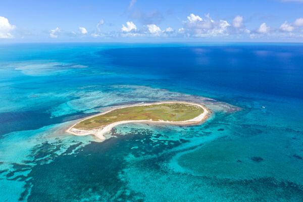Aerial view of French Cay