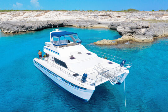 Yacht at West Caicos