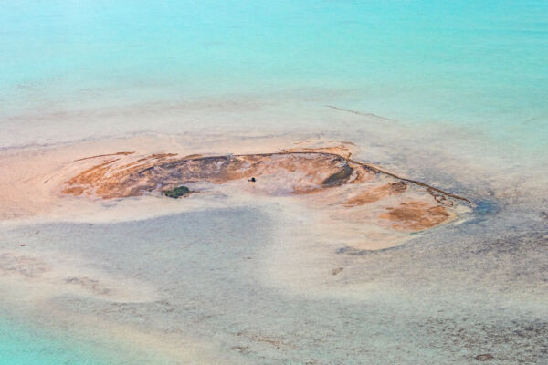 Aerial view of Black Rock in the Turks and Caicos
