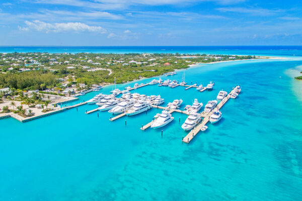 Aerial view of Blue Haven Marina
