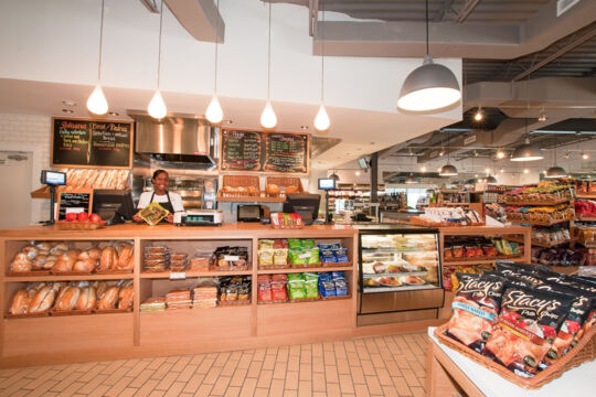 Deli counter at a small grocery store