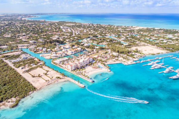 Aerial view of Blue Haven Resort and Mangrove Cay