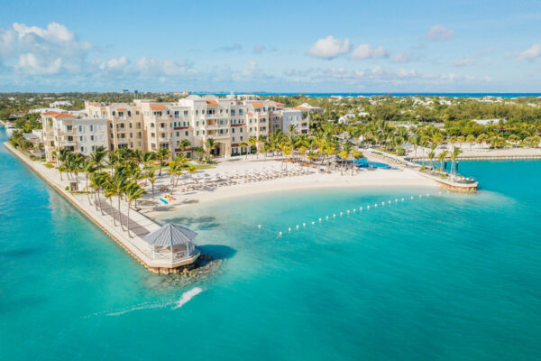 Aerial view of Blue Haven Resort and Mangrove Cay