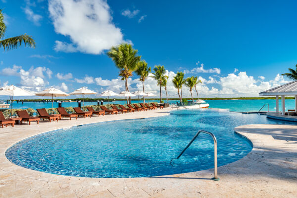 Aerial view of Blue Haven Resort and Mangrove Cay