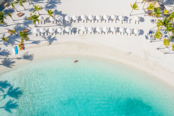 Aerial view of Blue Haven Resort and Mangrove Cay